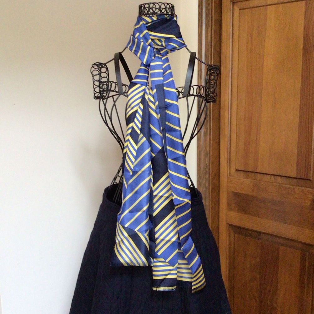 Silk scarf, pristine, 74”x10” - Picture 2 of 3